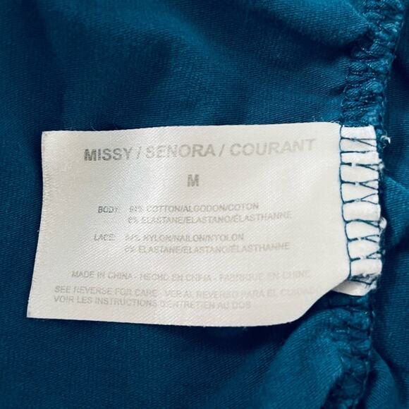 Flutter & Kick Maternity V Neck Short Sleeve Shirt Teal Size Medium - Picture 8 of 10